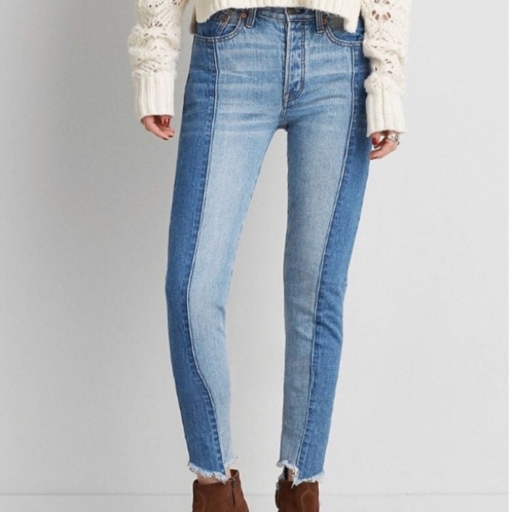Two Tone American Eagle Jeans: Size 8